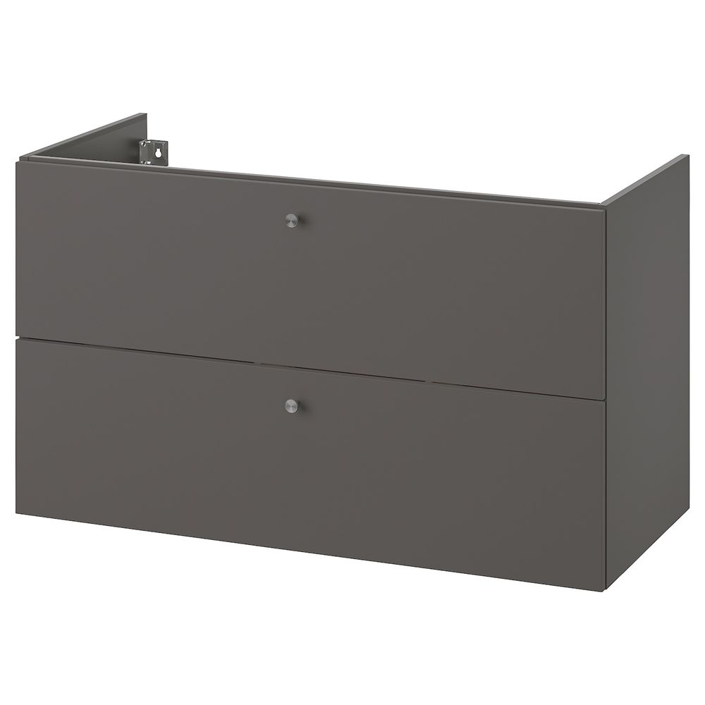 Шкаф для раковины с 2 ящ, Гилльбурен темно-серый 100x47x58 см IKEA GODMORGON ГОДМОРГОН 304.927.46 - фото 1