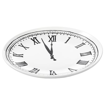 Тарелка десертная ВИНТЕР 2018, с рисунком белый, черный (21 см)