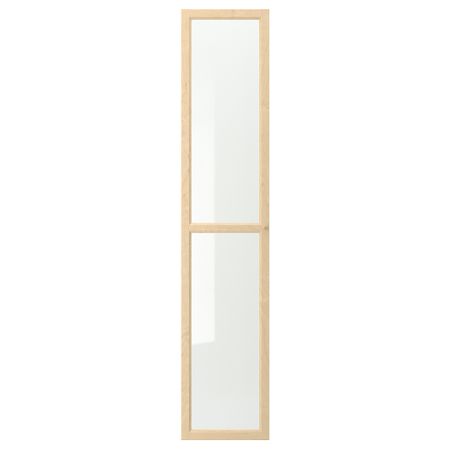 Стеклянная дверь, 40x192 см, березовый шпон IKEA OXBERG ОКСБЕРГ 002.756.07