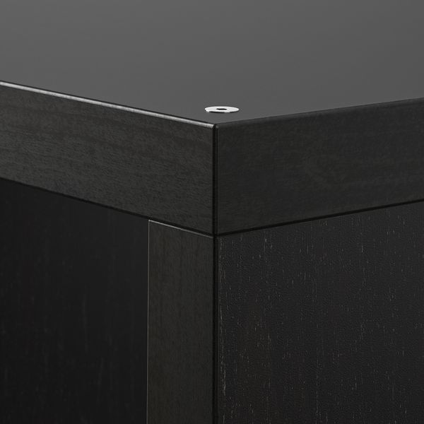 Стеллаж с 8 вставками, черно-коричневый, 147x147 см IKEA KALLAX КАЛЛАКС 190.305.92 - фото 6