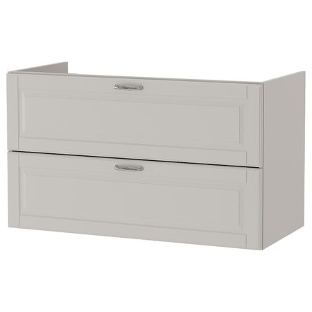 Шкаф для раковины с 2 ящ, Кашён светло-серый 100x47x58 см IKEA GODMORGON ГОДМОРГОН 303.876.65