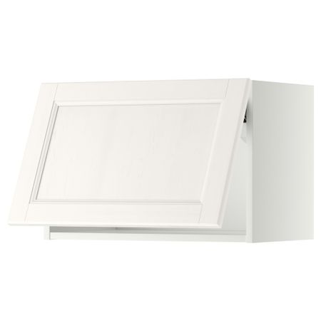 Горизонтальный навесной шкаф МЕТОД, белый, Лаксарби белый