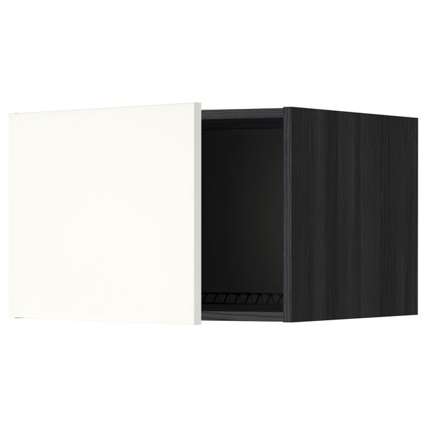 Верхний шкаф на холодильник, морозильник МЕТОД, черный, Хэггеби белый - схема-чертеж с размерами