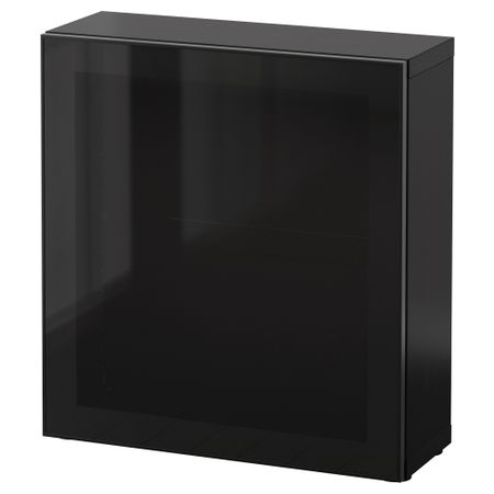 Стеллаж со стеклянная дверью, 60x22x64 cm IKEA BESTÅ БЕСТО 890.478.72