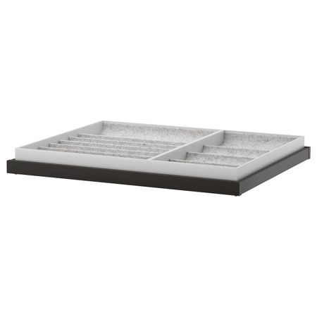 Выдвижная полка+вставка, черно-коричневый 75x58 см IKEA KOMPLEMENT КОМПЛИМЕНТ 192.493.74