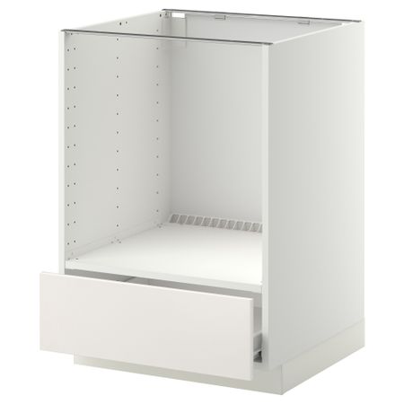 Напольный шкаф для духовки, с ящиком МЕТОД / ФОРВАРА, белый, Веддинге белый (60x60 см)