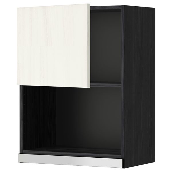 Навесной шкаф для СВЧ-печи МЕТОД, черный, Росдаль белый - схема-чертеж с размерами