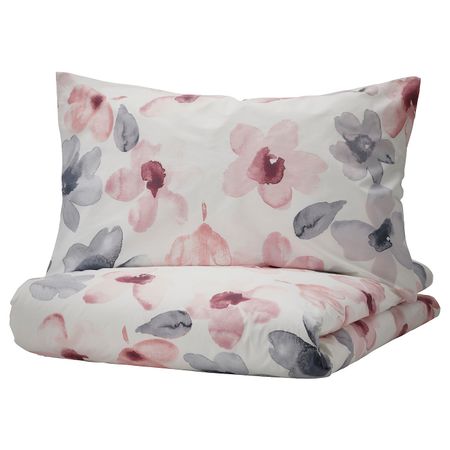 Пододеяльник и наволочка, белый/разноцветный 150x200/50x70 см IKEA LAPPNYCKLAR ЛАППНЮККЛАР 105.138.15
