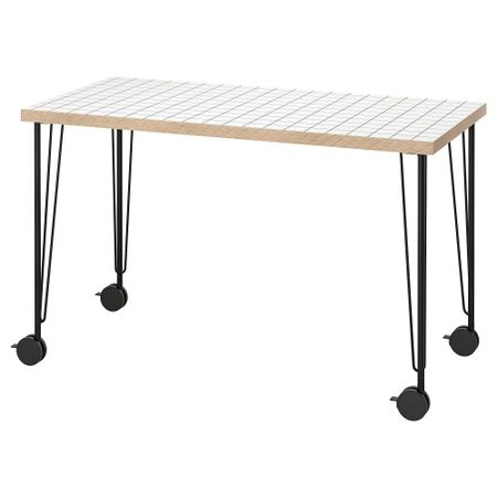 Письменный стол, белый антрацит, черный, 120x60 см IKEA KRILLE КРИЛЛЕ, LAGKAPTEN ЛАГКАПТЕН 295.097.24