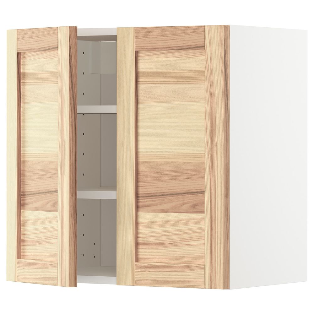Навесной шкаф с полками/2дверцы, белый/Торхэмн ясень 60x60 см IKEA METOD МЕТОД 494.468.63 - схема-чертеж с размерами