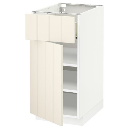 Напольный шкаф с ящиком, дверью МЕТОД / ФОРВАРА, белый, Хитарп белый с оттенком