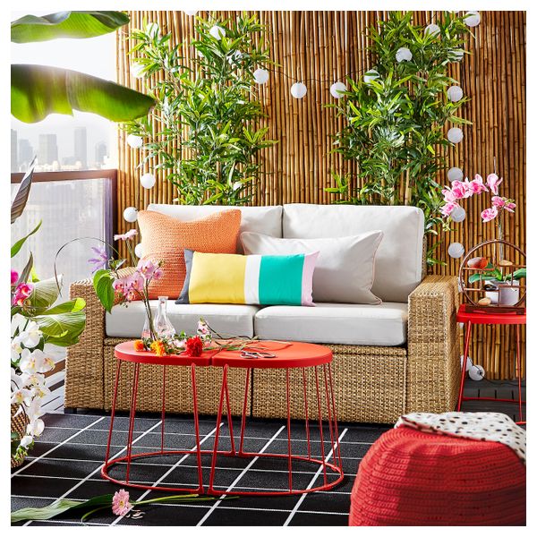 2-местный модульный диван, садовый, коричневый/ФРЁСЁН/ДУВХОЛЬМЕН бежевый 161x82x88 см IKEA SOLLERÖN СОЛЛЕРОН 092.523.76 - фото 2