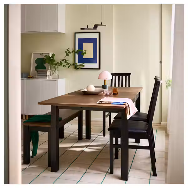 ÅLHULT ОЛХУЛЬТ Стул - чёрный/Бумстад черный - схема-чертеж с размерами