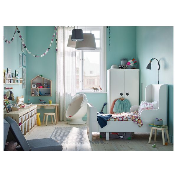 Раздвижная кровать, белый, 80x200 см IKEA БУСУНГЕ 203.667.67 - фото 6