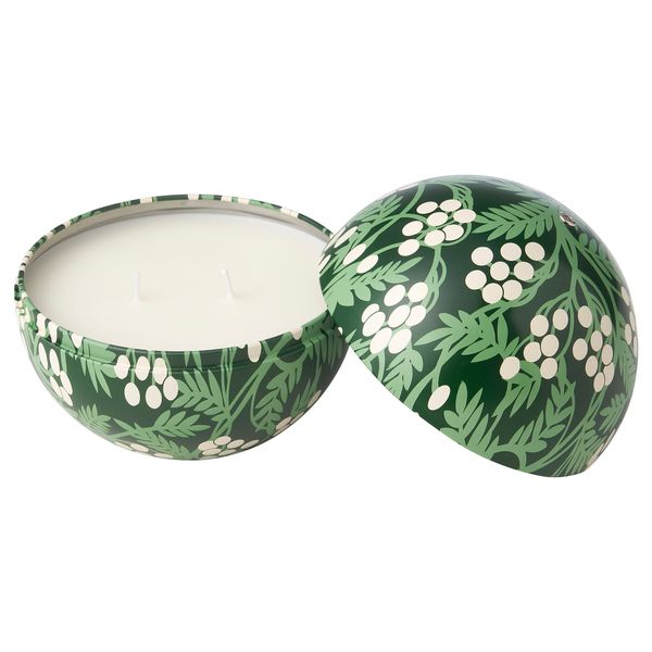 Ароматическая свеча, шар, корица тыква зеленый, 11 см IKEA VINTERFINT 705.885.77 - фото 3