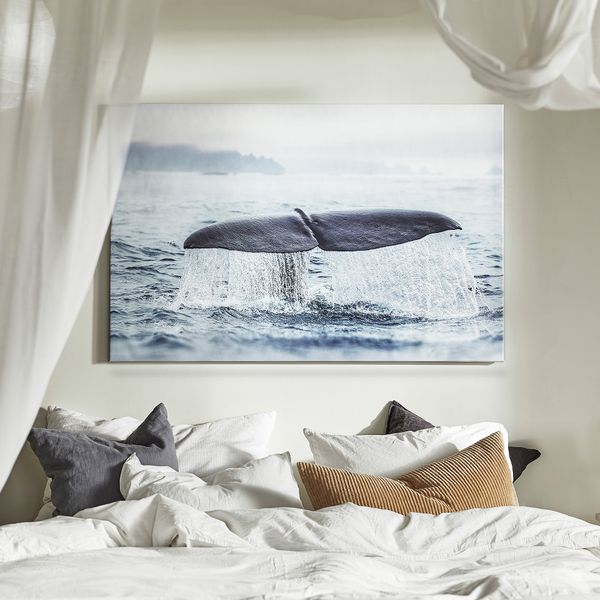 Картина с рамой, хвост кита, цвет алюминия, 118x78 см IKEA BJÖRKSTA БЬЁРКСТА 894.167.55 - фото 4