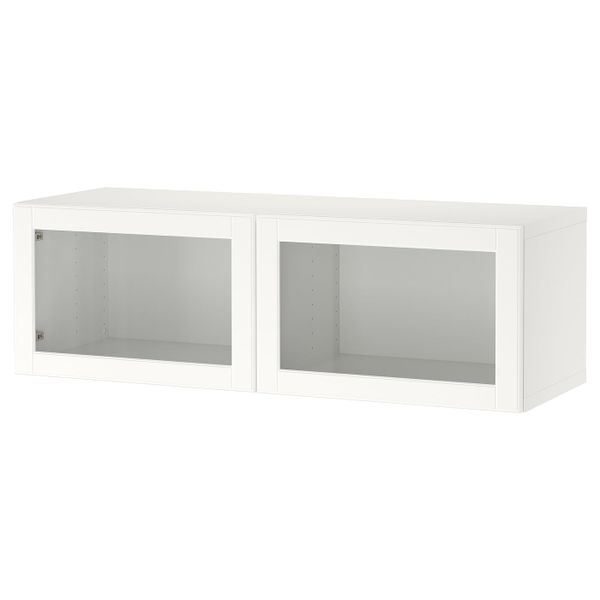 Комбинация настенных шкафов, белый/оствик белый 120x42x38 см IKEA BESTÅ БЕСТО 494.419.31 - фото 1