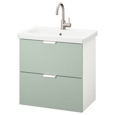 Шкаф для раковины с 2 ящиками IKEA TVÄLLEN ЛЕН ТВЭЛЛЕН, BEGIVENHET БЕГИВЕНХЕТ 694.972.53