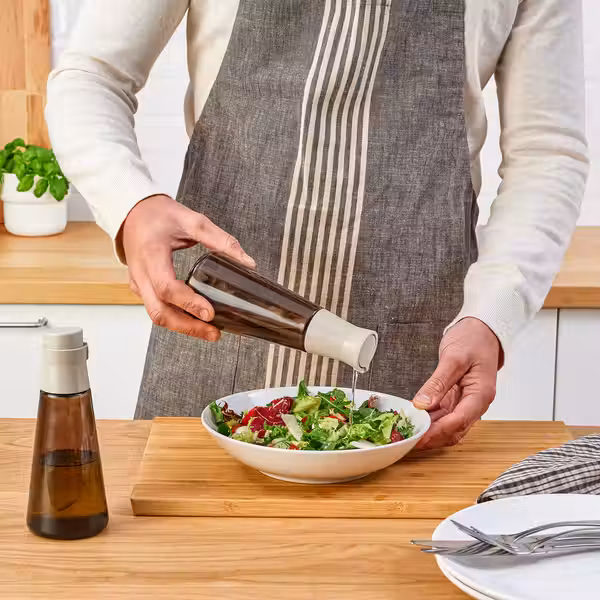 HALVTOM ХАЛВТОМ Бутылка с крышкой с дозатором - стекло/коричневый 19 см - фото 2