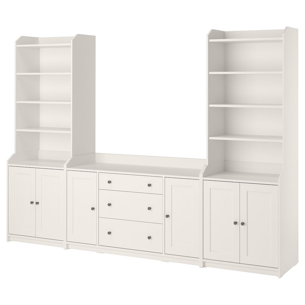Комбинация для хранения, белый 279x46x199 см IKEA HAUGA ХАУГА 993.887.33 - фото 1