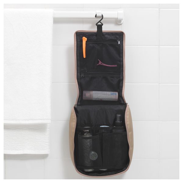 Косметичка ТРОЛЬФЬОРДЕН, бежевый - схема-чертеж с размерами