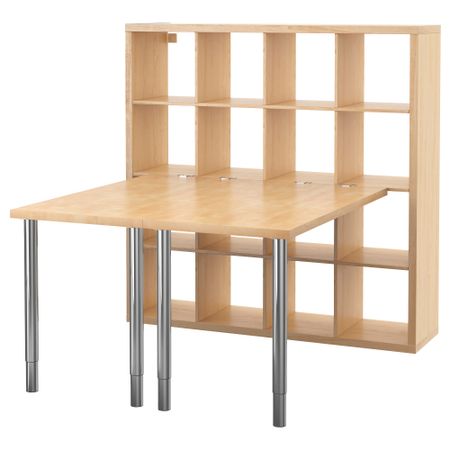 Стол, комбинация КАЛЛАКС, под березу (147x147 см)