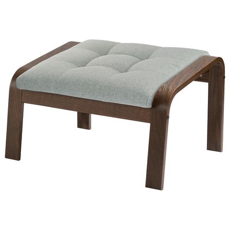 Табурет для ног, коричневый/Гуннаред светло-зеленый IKEA POÄNG ПОЭНГ 794.372.30