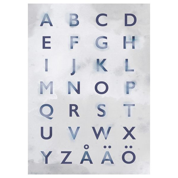 Картина, 50x70 см, Алфавит IKEA PJÄTTERYD ПЬЕТТЕРИД 405.331.38 - фото 2