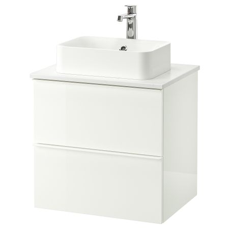 Шкаф со столешницей 45x32 раковина, 62x49x72 cm IKEA HÖRVIK ХОРВИК, GODMORGON ГОДМОРГОН, TOLKEN ТОЛКЕН 193.083.87