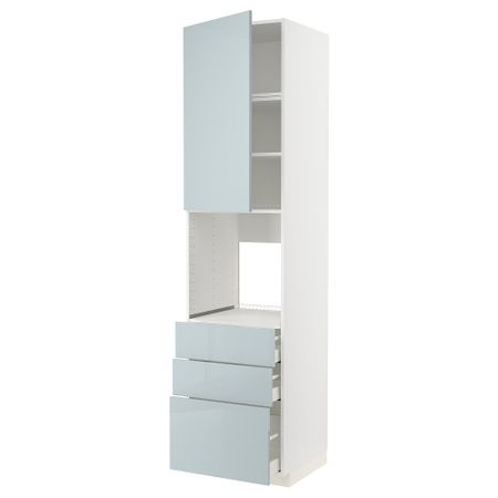 Высокий шкаф для духовки, дверь, 3 ящика, 60x60x240 cm IKEA METOD МЕТОД, MAXIMERA МАКСИМЕРА 694.791.50