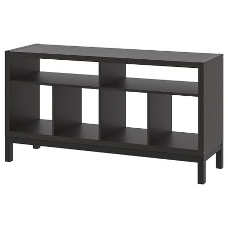 Тумба под ТВ с основанием, черно-коричневый, 147x39x78 см IKEA KALLAX КАЛЛАКС 395.521.75