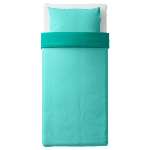 Пододеяльник и 1 наволочка СОММАР 2017, бирюзовый, темная бирюза (150x200/50x70 см) - схема-чертеж с размерами