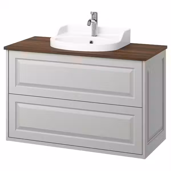 TÄNNFORSEN ТАННФОРСЕН / RUTSJÖN РУТШЁН Шкаф с ящиками/раковина/смеситель - фото 1