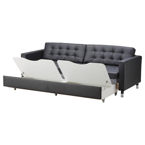 3-местный диван-кровать, Гранн/Бумстад черный-металл IKEA LANDSKRONA ЛАНДСКРУНА 792.489.08 - фото 3