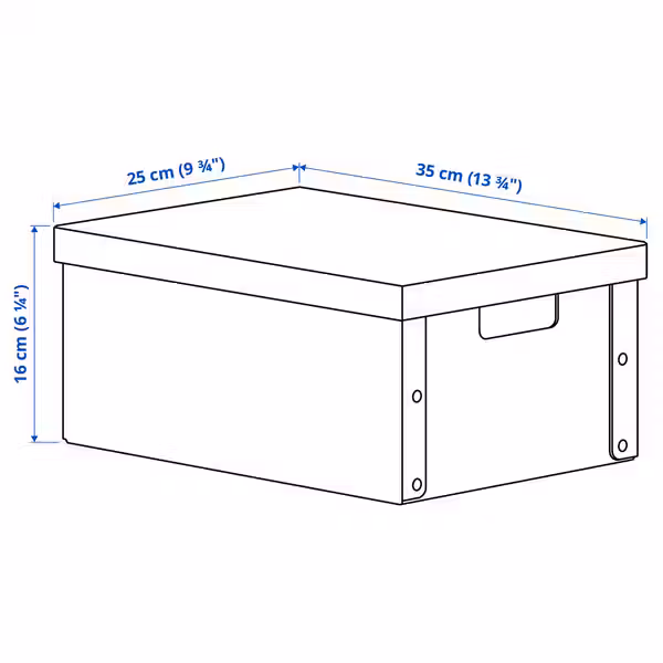 GÄRDESGÅRD ГЭРДЕСГОРД Коробка с крышкой - естественный 25x35x16 см - фото 9