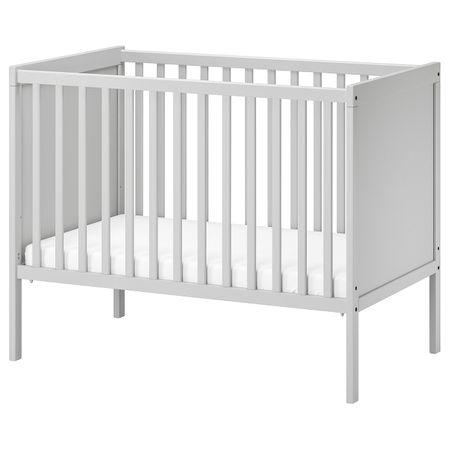 Кроватка детская, серый 60x120 см IKEA SUNDVIK СУНДВИК 104.940.77