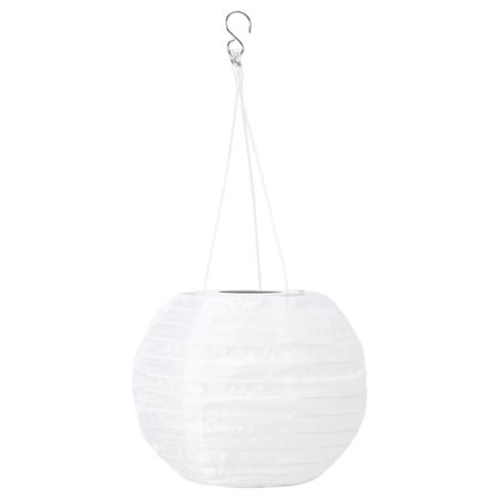 Подвесная светодиодная лампа, для сада, шаровидный белый, 22 см IKEA SOLVINDEN 005.136.70