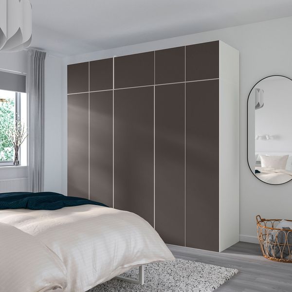 Гардероб с 10 дверями, белый, Skatval темно-серый, 220x57x221 см IKEA PLATSA ПЛАТСАA ПЛАТСА 694.251.43 - фото 3