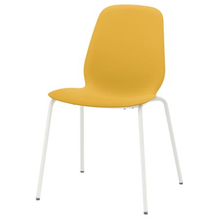 Стул, темно-желтый/Брур-Инге белый IKEA LEIFARNE ЛЕЙФ-АРНЕ 893.042.01