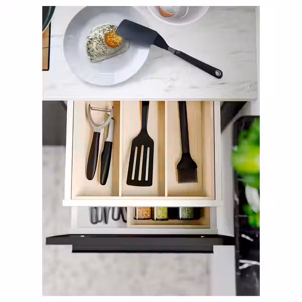 UPPDATERA Лоток для столовых приборов - светлый бамбук 32x50 см - фото 5