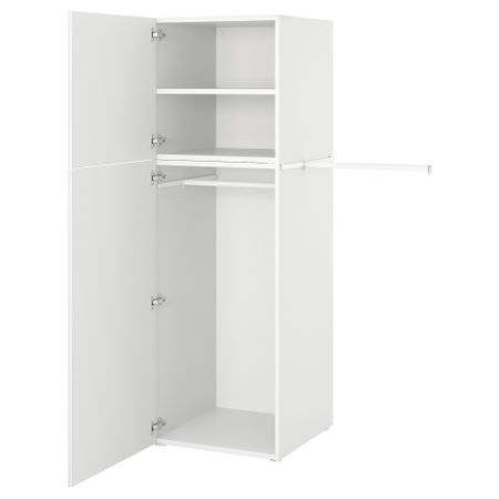 Гардероб 2-дверный, белый, Fonnes белый, 90-107x57x181 см IKEA PLATSA ПЛАТСАA ПЛАТСА 794.372.87