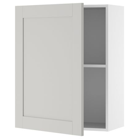 Навесной шкаф с дверцей, серый, 60x75 см IKEA KNOXHULT КНОКСХУЛЬТ 804.963.08