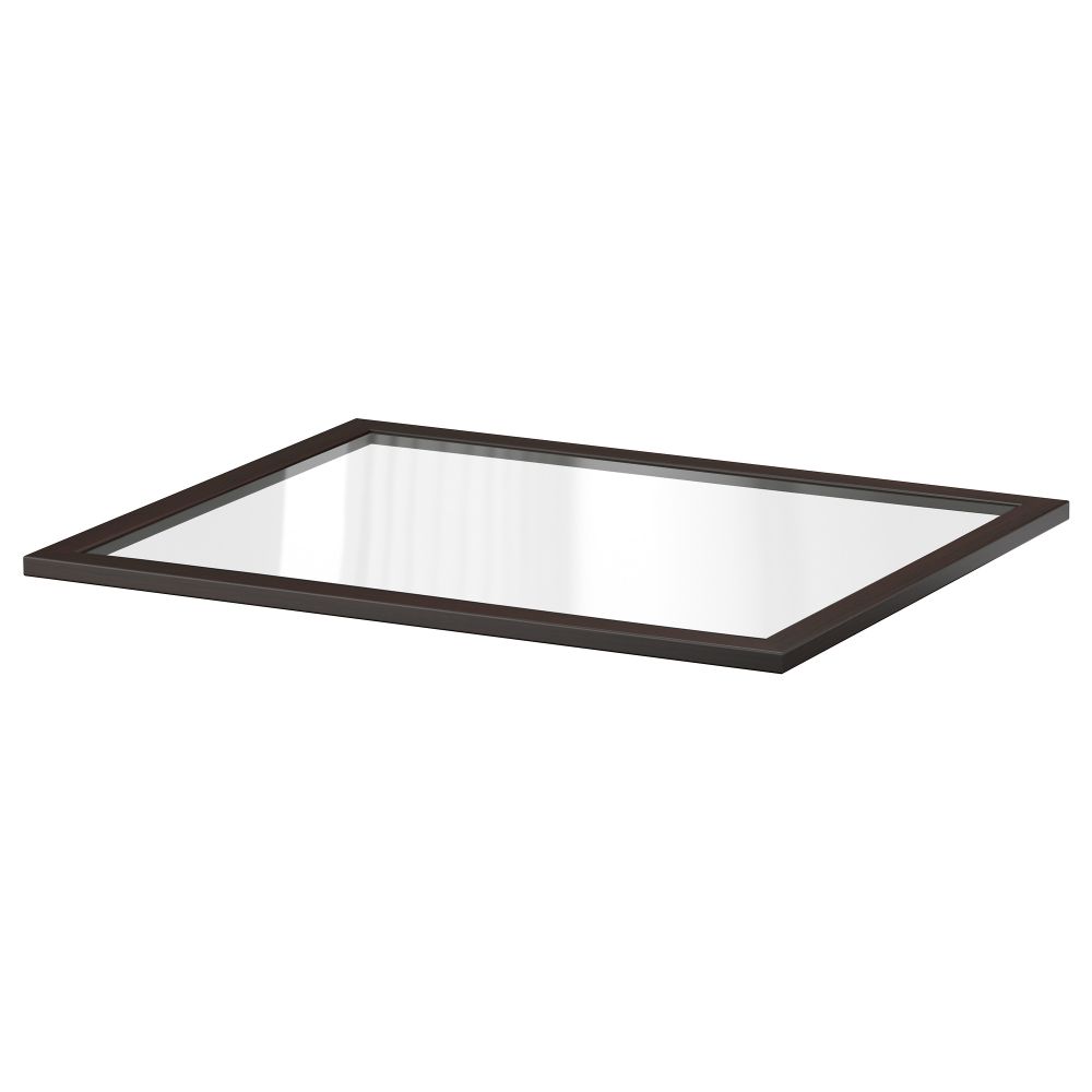 Полка стеклянная КОМПЛИМЕНТ, черно-коричневый - схема-чертеж с размерами