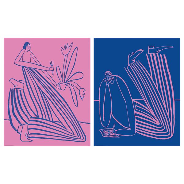 Постер, наброски забавных фигур, 40x50 см IKEA DRÖMBILD ДРЁМБИЛЬД 805.788.89 - фото 1