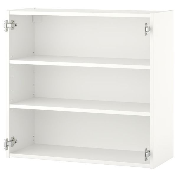 ENHET Навесной шкаф с 2 полками - белый 80x30x75 см - схема-чертеж с размерами