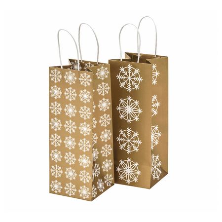 Подарочная упаковка для бутылки, золотой, 12x32 см/4.6 л IKEA ВИНТЕР 2019 304.623.15