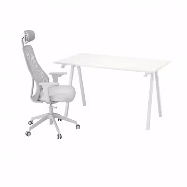 TROTTEN / MATCHSPEL МАТЧСПЕЛ Письменный стол и стул - фото 1