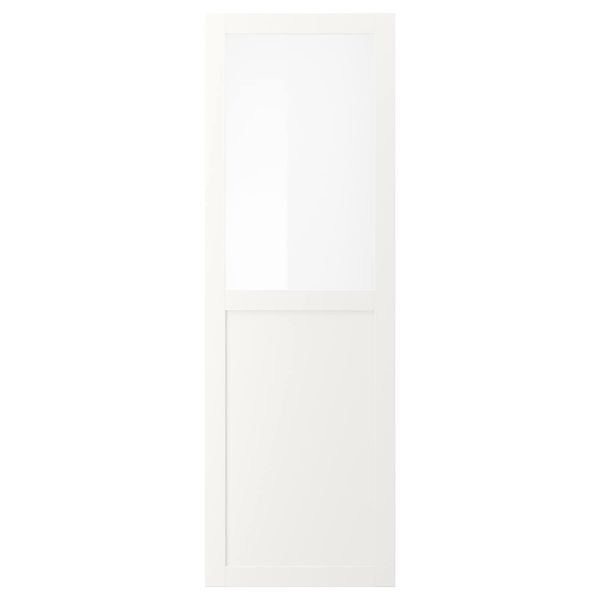 Панельная, стекляная дверца, белый 60x180 см IKEA VÄRD ВЭРД 003.837.82 - схема-чертеж с размерами