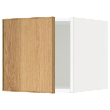 Верхний шкаф, белый/Экестад дуб 40x40 см IKEA METOD МЕТОД 192.256.41