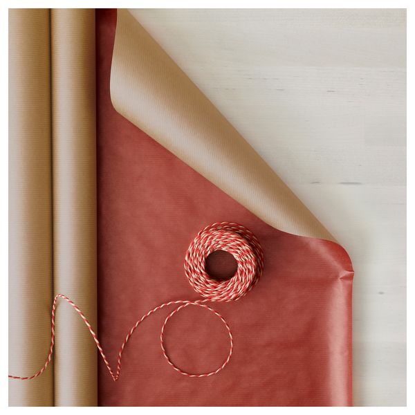 Рулон оберточной бумаги ВИНТЕР 2016, двусторонний естественный, красный (5x0.7 м) - фото 3